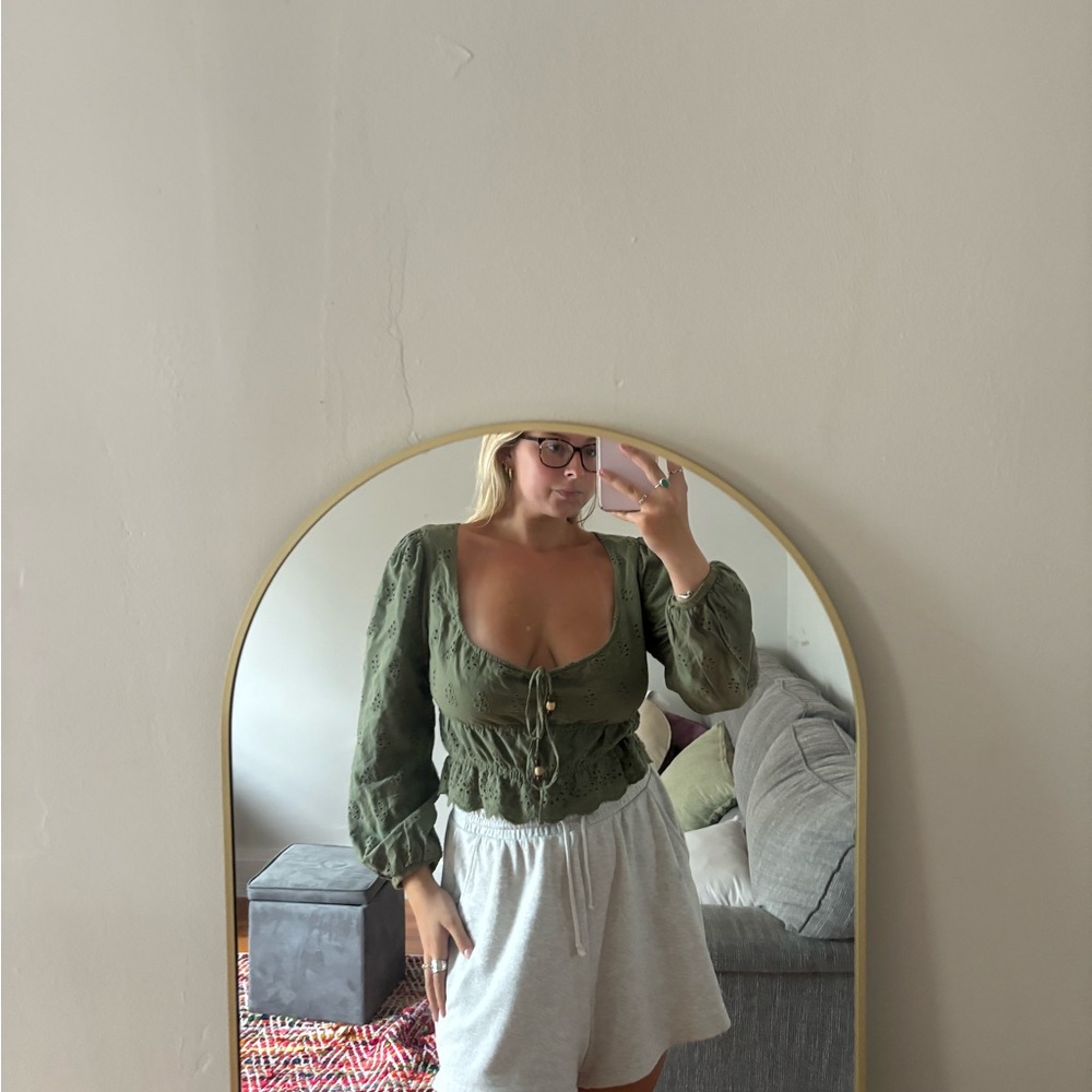 Green Long Sleeve Majorelle Top